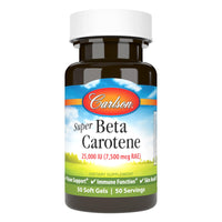 Thumbnail for Carlson Laboratories Super Beta Carotene-25,000 IU (7,500 mcg RAE) 50 Softgel