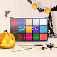 Thumbnail for UCANBE Face Body Paint Oil, Professional 15 Colors FX Makeup Palette- Non Toxic Hypoallergenic Safe Facepaint for Halloween, Cosplay Costumes, Parties and Festivals