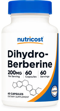 Thumbnail for Nutricost Dihydroberberine Capsules (200mg, 60 Capsules) - More Bioavailable Metabolite of Berberine