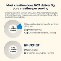 Thumbnail for Blueprint Bryan Johnson Creatine Monohydrate Powder - Creatine Supplement for Muscle Builder & Recovery - Promotes Strength, Cognitive & Endurance Support (100 Servings)