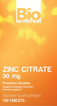 Thumbnail for Bio Nutrition Zinc Citrate, 30 mg, 100 Tablets