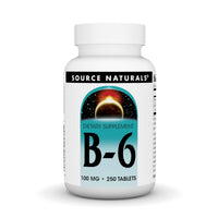 Thumbnail for Source Naturals Vitamin B-6, 100 mg Immune System Support - 250 Tablets