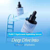 Thumbnail for belif Super Drops Multi-7 Hyaluronic Hydrating Serum - 24-hr Moisturization, Hyaluronic Acid, Panthenol, Lightweight Daily Essence | Korean Skincare (1.01 fl. oz)
