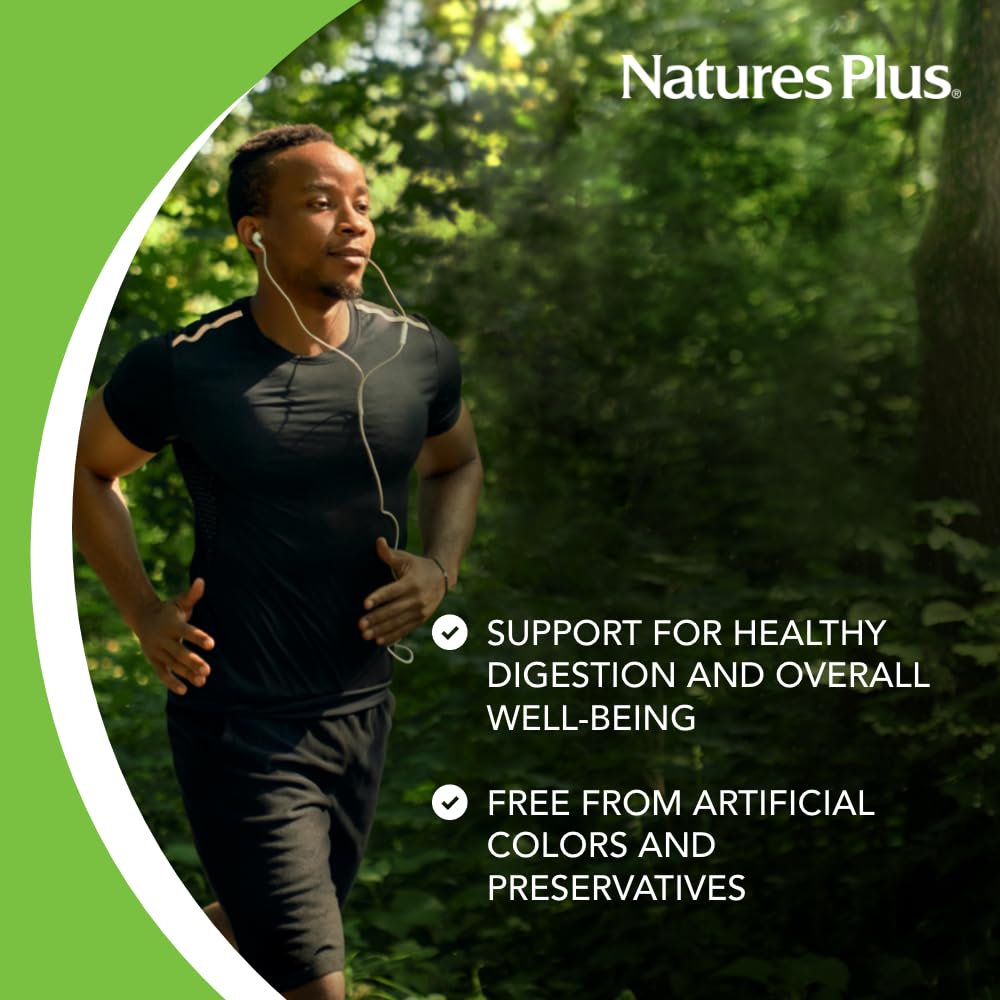 NaturesPlus Papaya Enzyme - 180 Chewable Tablets - Digestive Aid Supplement with Amylase & Protease - Helps Reduce Gas, Bloating, Stomach Upset & Discomfort - Vegan, Gluten Free - 180 Servings