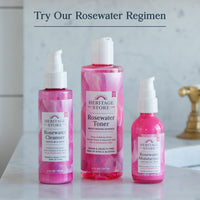 Thumbnail for HERITAGE STORE Rosewater & Glycerin Hydrating Facial Mist - Dry Combination Skin Care - Rose Water Spray w/ Vegetable Glycerine, Made Without Dyes or Alcohol, Hypoallergenic, Vegan, Cruelty Free, 8oz