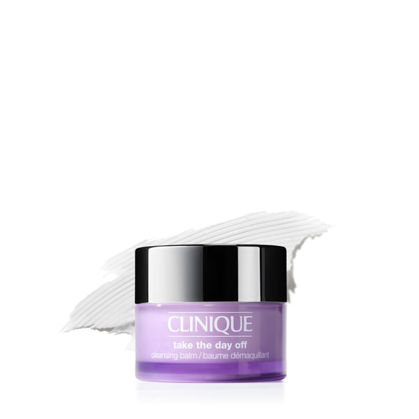 Clinique Take The Day Off Cleansing Balm Makeup Remover | Dissolves Face + Eye Makeup and Sunscreen | For All Skin Types, 1 ounce