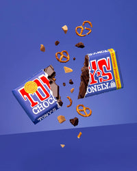 Thumbnail for Tony's Chocolonely 42% Dark Milk Chocolate Bar with Pretzel & Toffee - Dark Milk Chocolate, Pretzel & Toffee Chunks, Belgium Chocolate, No Artificial Flavoring, Fairtrade & B Corp Certified - 6.35 oz, 4 Bars