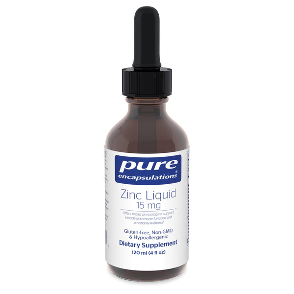 Pure Encapsulations Zinc Liquid 15 mg | Zinc Gluconate Hypoallergenic Supplement for Immune Support* | 4 fl. oz.