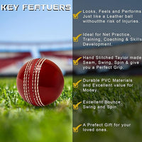 Thumbnail for Cricket Balls for Training, Coaching, Practice & Excellent Bounce Skills Soft Foam Rubber Cricket Ball with Durable Traditional Seams Stitched for All Age Players (Red)