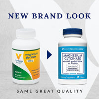 Thumbnail for The Vitamin Shoppe Magnesium Glycinate 400MG - Supports Energy Production, Promotes Muscle Relaxation, and Enhances Heart Health for Overall Wellness (90 Tablets)