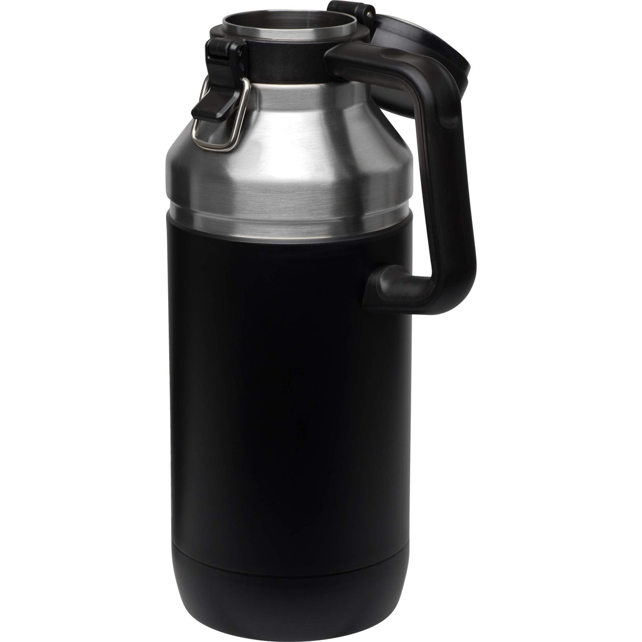Stanley GO Growler 64 oz | Keeps Beer Cold or Coffee Hot | Leakproof Steel Lined Lid and Easy to Carry Handle | Insulated Stainless Steel Beverage Container | BPA-Free | Matte Black