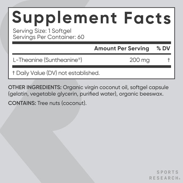 Sports Research® Double Strength L-Theanine Supplement Suntheanine Softgels for Focus, Relaxation & Alertness with Coconut Oil 60 Count and Digestive Enzymes + Probiotics & Ginger Plant Based 90 Count