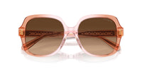 Thumbnail for COACH Sunglasses HC 8395 F 581274 Cr962 Saddle/Dusty Rose Grad