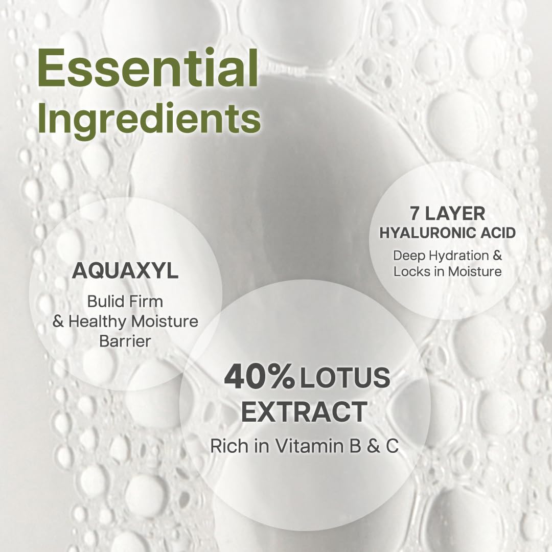 ROVECTIN Calming Lotus Water Toner - pH4.7 Extra Soothing and Hydrating for Trouble Care | 40% Lotus Flower Extract for Purifying | Hyaluronic Acid, Alcohol-Free, Vegan, K-beauty(6.76 fl oz)