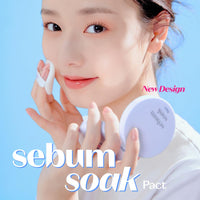 Thumbnail for Etude Sebum Soak Pact | Facial Oil Control and Soft Skin with This Mineral Powder That Absorbs Sebum for a Matte Face | Korean Makeup, KBeauty, Perfect for Gift