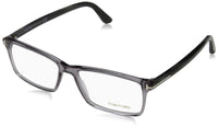 Thumbnail for TOM FORD Men's TF 5408 Rectangular Eyeglasses 56mm, Transp. Grey, Grey Horn Effect Temples, Shiny Pall, 56/16/145