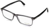 Thumbnail for TOM FORD Men's TF 5408 Rectangular Eyeglasses 56mm, Transp. Grey, Grey Horn Effect Temples, Shiny Pall, 56/16/145