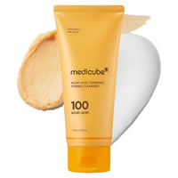 Thumbnail for medicube Facial Cleanser Kojic Acid Turmeric Whip Cleanser | Cleansing Foam for Brightening, Balancing | Fade Appearance of Uneven Patches & Ideal for Use After Spot Care | Korean Skincare, 4.23 oz