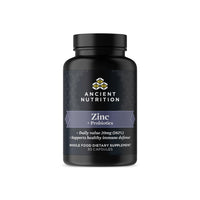 Thumbnail for Ancient Nutrition Probiotics and Zinc Supplement, Supports Healthy Immune System and Gut Health, Made Without GMOs, Superfoods Supplement, Paleo and Keto Friendly, 30 Count