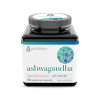Thumbnail for Youtheory Ashwagandha - 1,000 mg - Stress Support Supplement - Cortisol Support Supplement - Gluten, Dairy & Soy Free - 60 Vegetarian Capsules