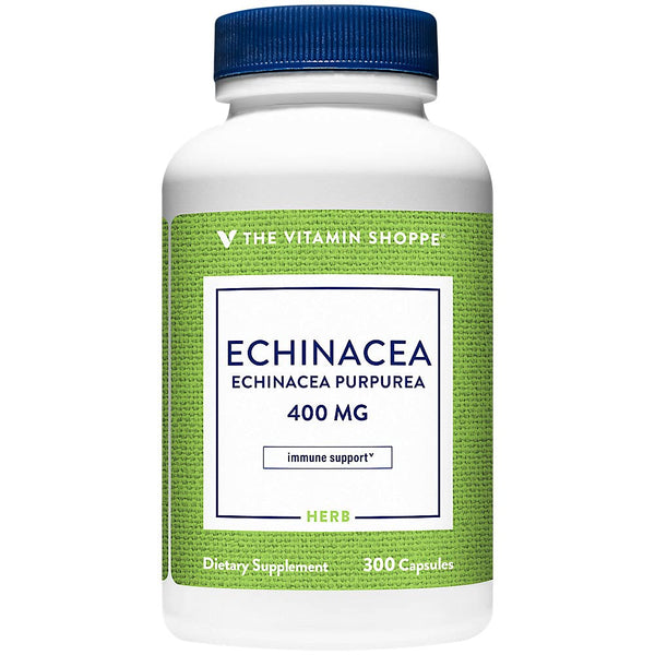 The Vitamin Shoppe Echinacea 400MG - Immune System Support, Seasonal Wellness & Respiratory Health (300 Capsules)