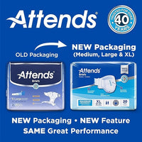 Thumbnail for Attends DDA30 Adult Incontinence Briefs with Tab Closures, Large, 24ct Bag