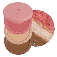 Thumbnail for Kaja 3-in-1 Blendable Sculpting Trio - Play Bento | with Mango Seed Butter, Cream Bronzer, Powder Blush, and Highlighter, 02 Cloud Latte