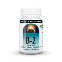 Thumbnail for Source Naturals Vitamin B-2 Riboflavin 100 mg Supports Energy Production - 100 Tablets