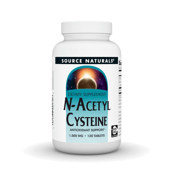 Source Naturals N-Acetyl Cysteine Antioxidant Support, Dietary Supplement that Supports Respiratory Health* - 1000 mg -120 Tablets