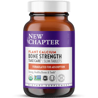 Thumbnail for New Chapter Calcium Supplement - Bone Strength Plant-Based USDA Organic Calcium with Magnesium, Vitamin D3+K2, for Bone Health & Joint Mobility, Heart Support, 905 mg dose - 120 Slim Tablets