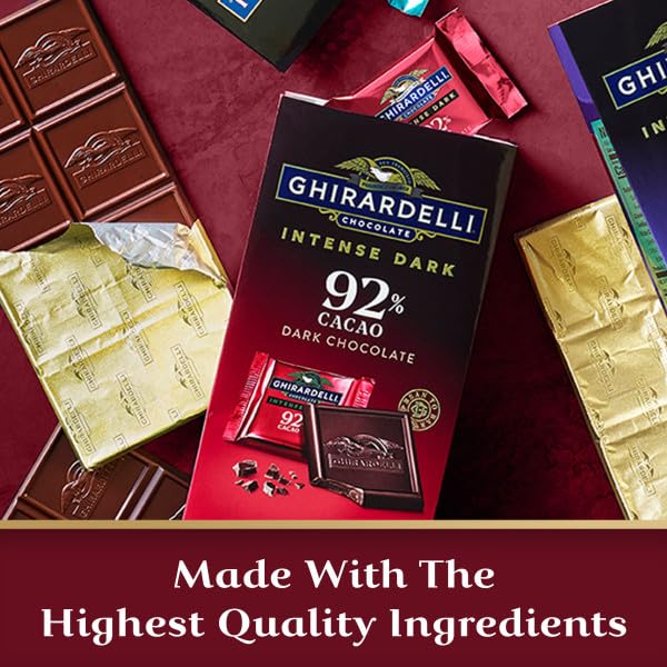 Ghirardelli 92% Cacao Dark Chocolate Intense Dark Medium Bag, 4.1 oz Pack of Two