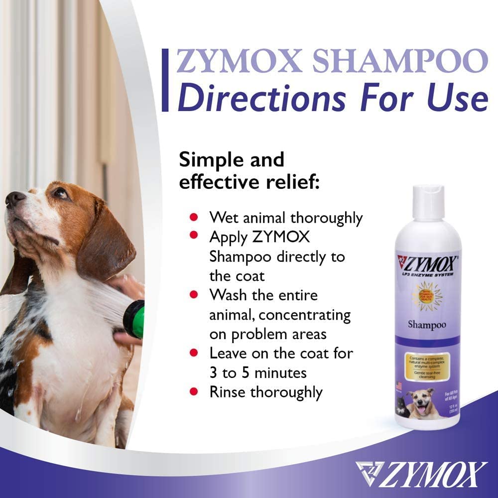 PET KING BRANDS ZYMOX Shampoo for Dogs and Cats, 12oz