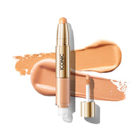 Thumbnail for ICONIC LONDON Radiant Concealer & Brightening Duo | Creamy Liquid + Brightening Crayon Dual Ended Concealer, Cruelty Free, Vegan Makeup (Warm Medium) 0.08 oz