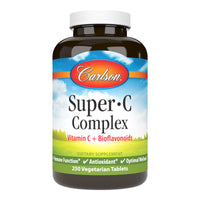 Thumbnail for Carlson - Super-C Complex, Vitamin C + Bioflavonoids, Immune Function & Optimal Wellness, Antioxidant, 250 Vegetarian Tablets