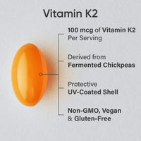 Thumbnail for Sports Research® Heart and Bones Pack - High Potency Vitamin D3 5000iu (125mcg) Supplement + Vitamin K2 as MK-7 100mcg with Coconut MCT Oil