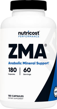 Thumbnail for Nutricost ZMA 180 Capsules - Non-GMO and Gluten Free ZMA Supplement