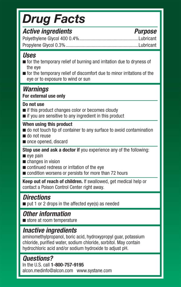 Systane Ultra Lubricant Eye Drops, 25 Count