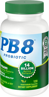 Thumbnail for Nutrition Now PB 8 ProBiotic Acidophilus Vegetarian - 120 VegCap, 2 Pack