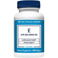 Thumbnail for The Vitamin Shoppe Vitamin E 1,000IU - Antioxidant Support for Skin Health & Immune Function, Daily Vitamin (60 Softgels)