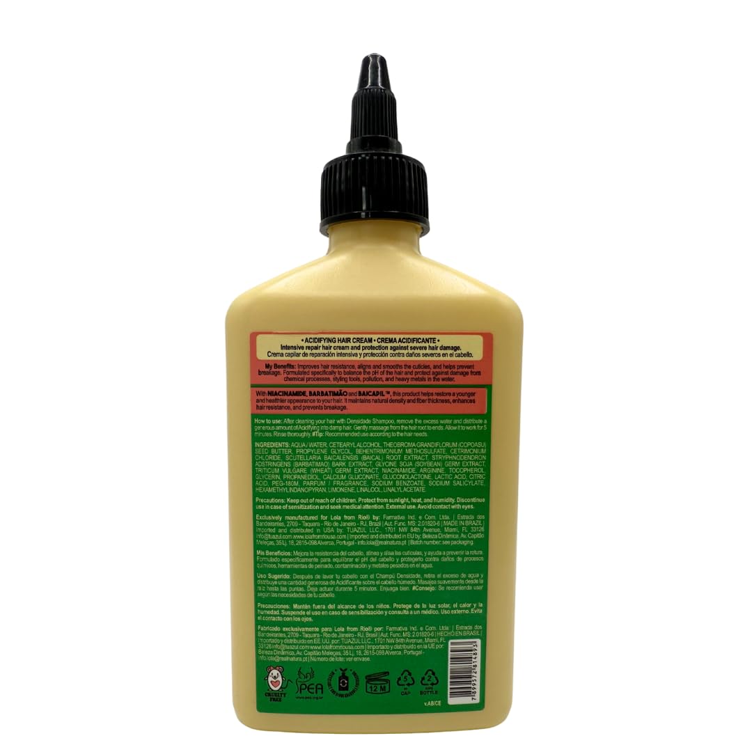 Lola From Rio Densidade Duo – Strengthening Hair Bundle with Deep Treatment Mask & Acidifying Cream – Boosts Density, Smooths, and Restores for Thinning, Damaged, or Chemically Treated Hair