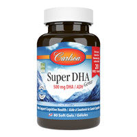 Thumbnail for Carlson - Super DHA Gems, 500 mg DHA Supplements, 640 mg Fatty Acids, Wild-Caught Norwegian Arctic Fish Oil Concentrate, Sustainably Sourced Nordic Fish Oil Capsules, 60+20 Softgels