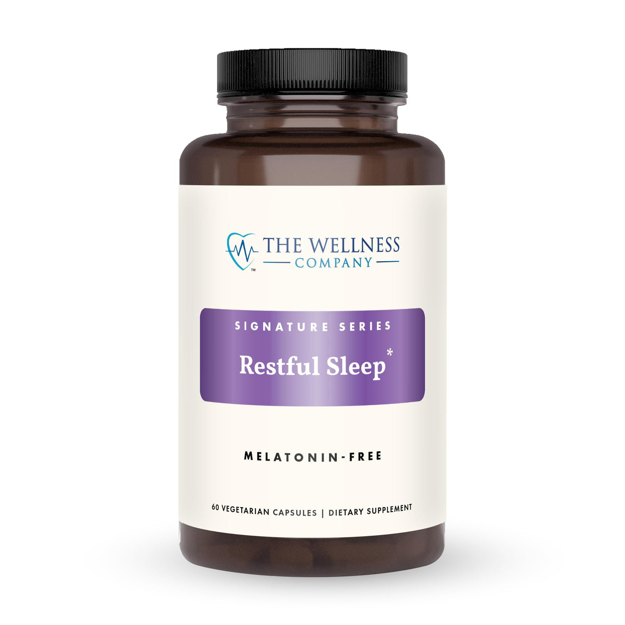 The Wellness Company Restful Sleep - Melatonin-Free, Deep Sleep, REM Support, Non-Habit Forming - Kava, Rafuma Leaf, Ashwagandha & Valerian Root | 60ct (1 Month Supply)