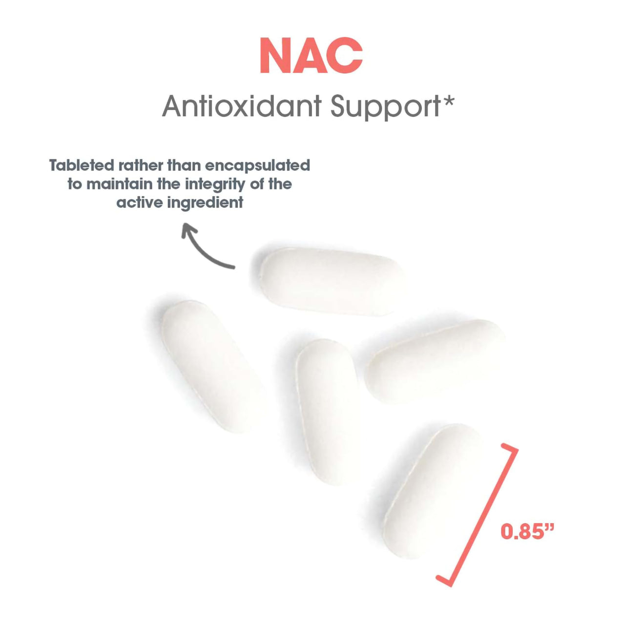 Allergy Research Group NAC Supplement - N-Acetyl-L-Cysteine, Glutathione Precursor, Supports Immune Function, Healthy Mucus Clearance, Free Form Amino Acid, Hypoallergenic - 120 Count