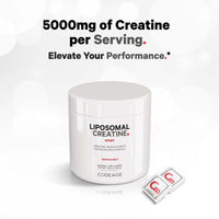 Thumbnail for Codeage Liposomal Creatine Powder Supplement, Pure Creatine Monohydrate 5000mg, Pre Workout & Post Workouts - Unflavored Creatine, Micronized Creatine Powder - Creatinine for Sports - 30 Servings