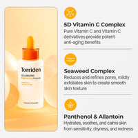 Thumbnail for Torriden CELLMAZING Vita C Ampoule 30ml (1.01 fl.oz.) | Refining Sagging Pores and Skin Texture | 5D Vitamin C, Seaweed Complex, Panthenol | Korean Facial Serum