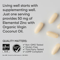 Thumbnail for Sports Research Zinc Picolinate 50mg with Organic Coconut Oil | Highly Absorbable Zinc Supplement for Healthy Immune Function - Non-GMO Verified, Gluten & Soy Free (60 Liquid Softgels)