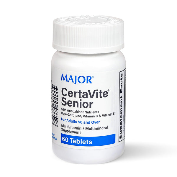 MAJOR CertaVite Senior Multivitamin with Antioxidants – Multivitamin for Women and Men with Beta-Carotene, Iron, Vitamin C & E – Supports Immunity, Energy & Vision – 60 Tablets