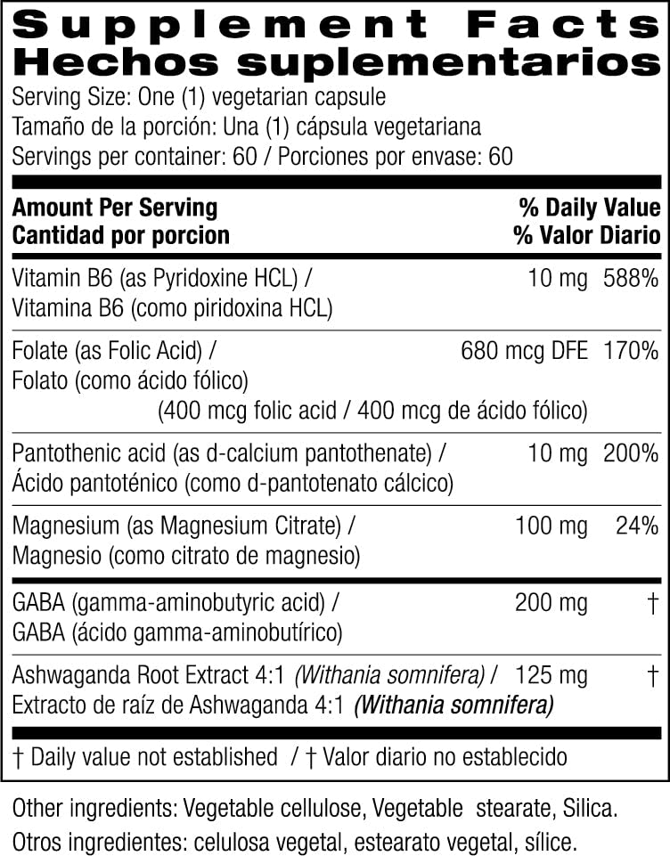 Bio Nutrition Stress Wellness with Ashwagandha, 60 Vegetarian Capsules