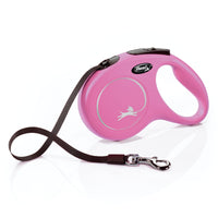 Thumbnail for FLEXI New Classic Tape Retractable Dog Leash for Medium Dogs Upto 55 lbs. – 16 ft., Pink | Tangle Free Pet Walking Leash with One-Handed Brake, Pause, Lock | German Quality Product