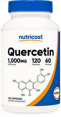 Thumbnail for Nutricost Quercetin 1000mg, 120 Capsules - Vegetarian Capsules, 60 Servings, 500mg Per Capsule, Non-GMO, Gluten Free
